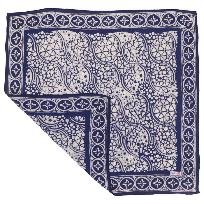 Batik Bandana - Blue Geometric