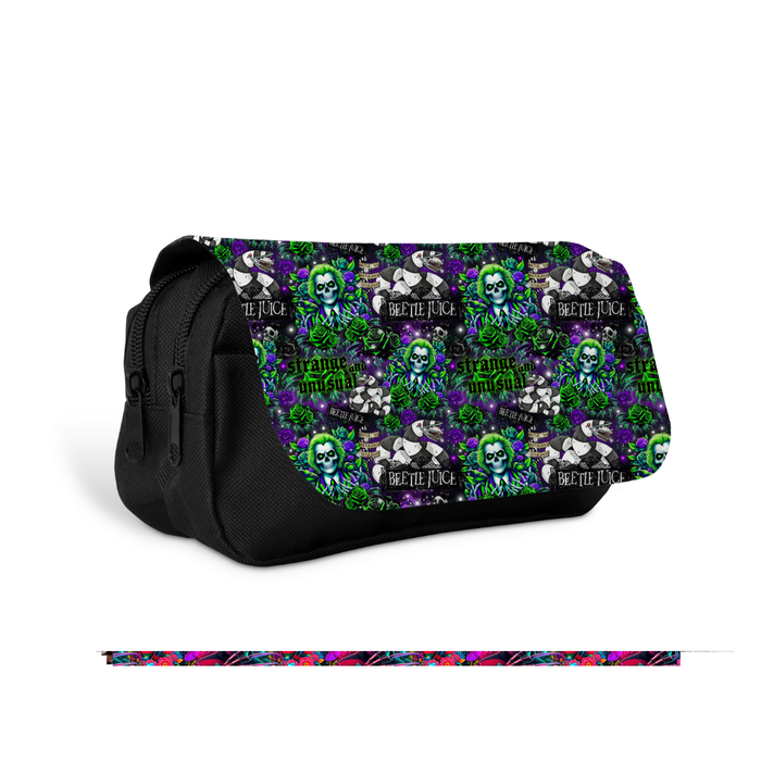 BBETTLEJUICE DOUBLE ZIPPER MAKEUP BAG