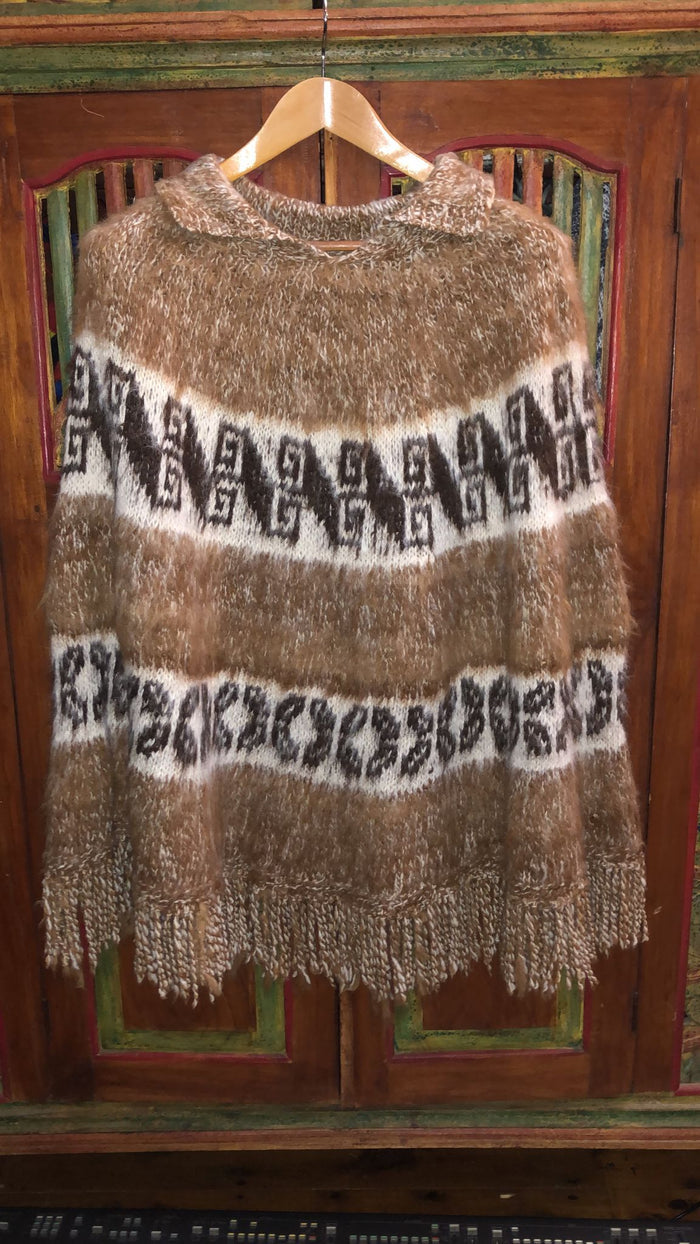Bolivian Double Alpaca Poncho