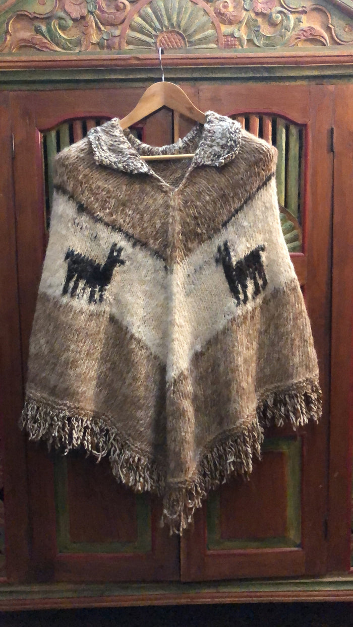 Bolivian Double Alpaca Poncho