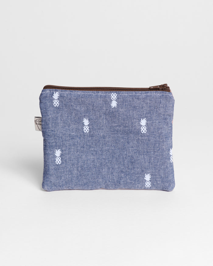Corner Pouch - Woodblock Fern Lapis