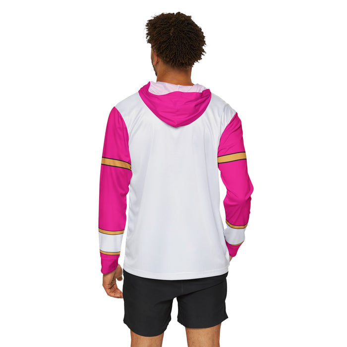 Dairanger Pink Hoodie (Full Print) Lightweight, Breathable, workout, pull over, fitness Hoodie Super Sentai Custom