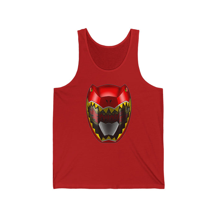 Dino Red Helmet Tank Custom Graphic Art Cosplay Shirts Rangers Retro Vintage 90s
