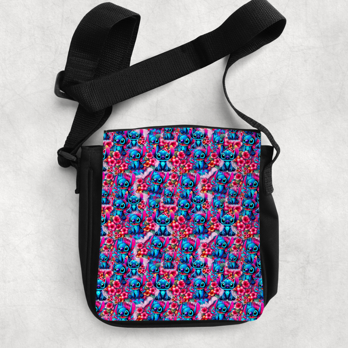FLORAL BLUE ALIEN SHOULDER BAG