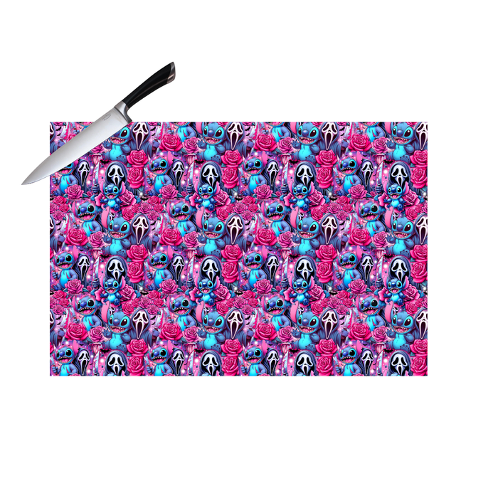 GHOSTFACE AND STITCH CUTTING BOARD