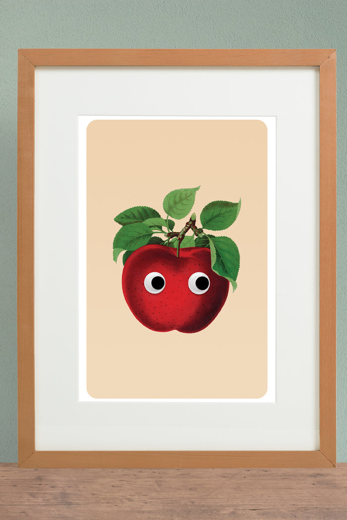 Googly Apple Print