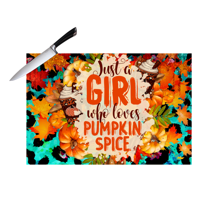JUST A GIRL CUTTING BOARD