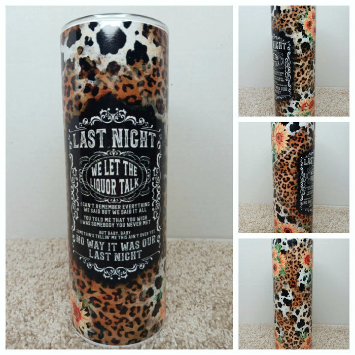Last night sumflower tumbler