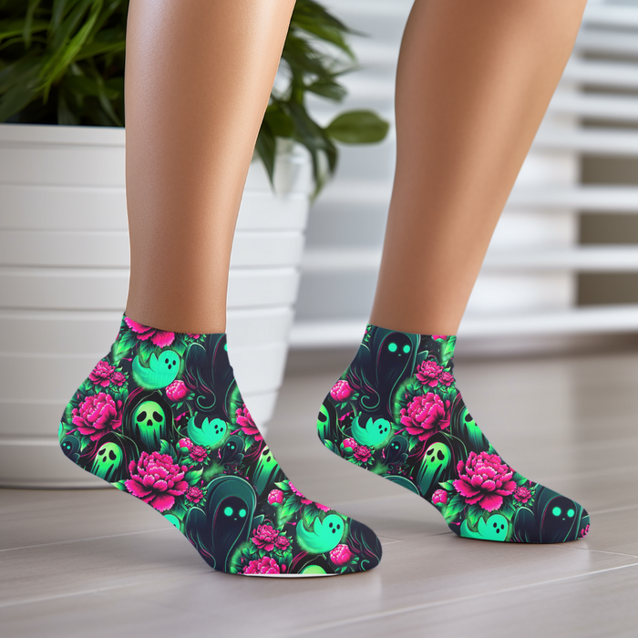 NEON GREEN GHOST SOCKS