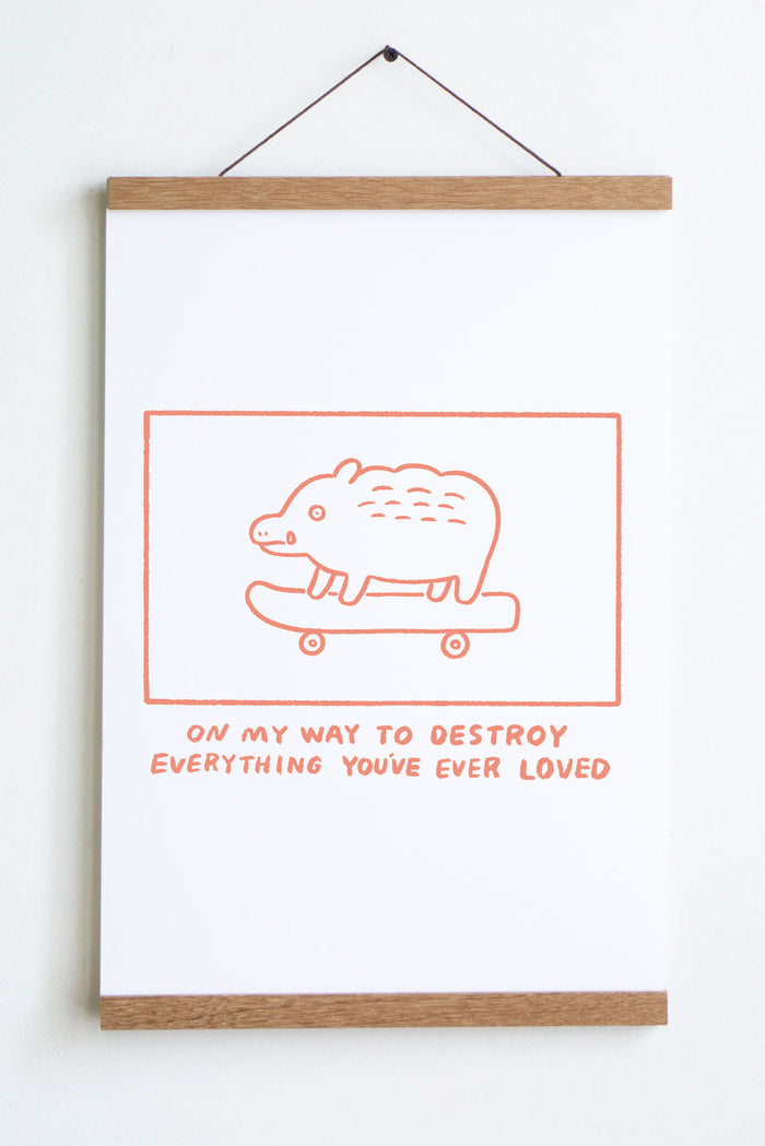 On My Way (Boar) Print