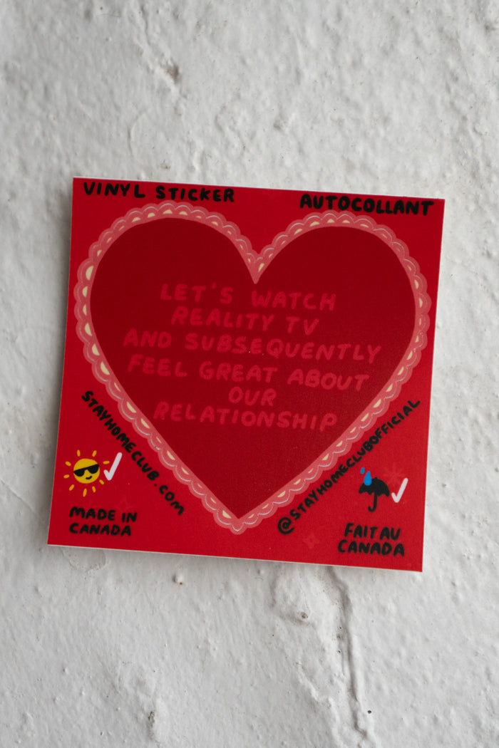 Reality TV Vinyl Sticker