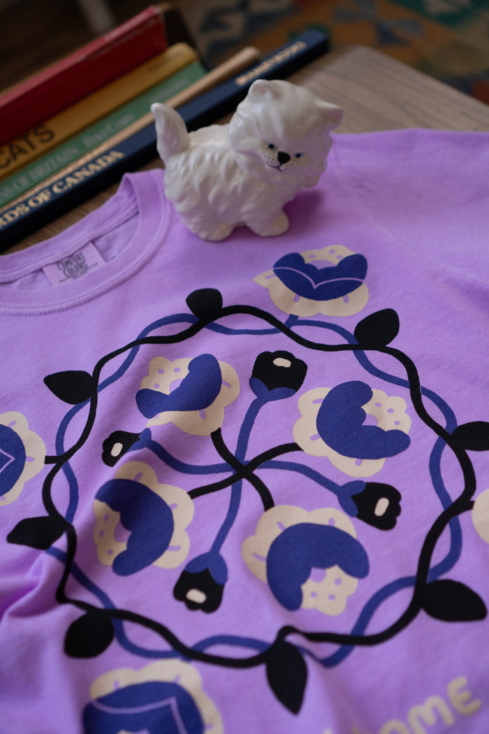 Rosebud CC Boxy Tee | Purple Highlighter