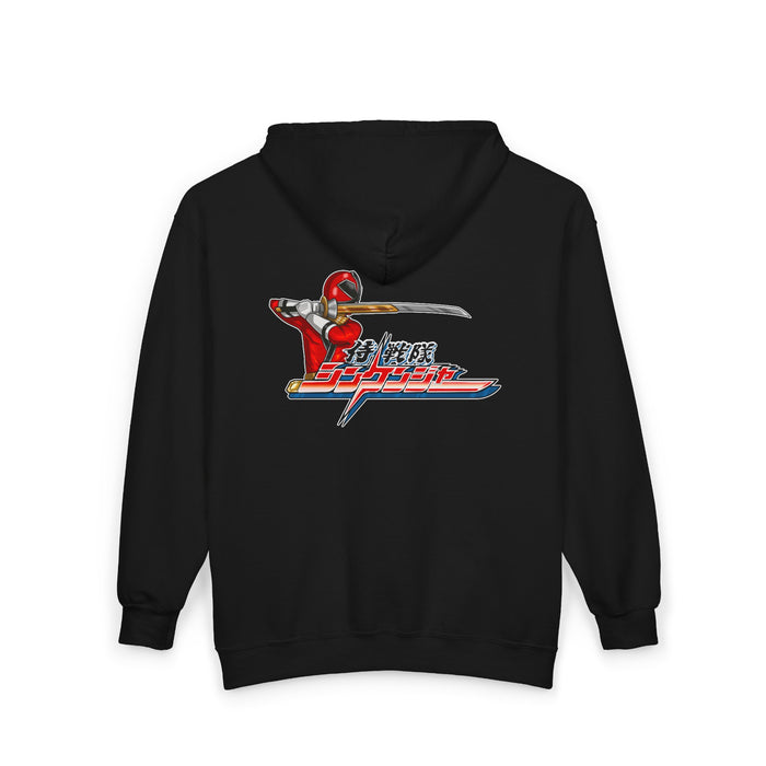 Shinkenger Full Zip Hoodie Custom Graphic Art Cosplay Shirts Rangers Retro Vintage 90s