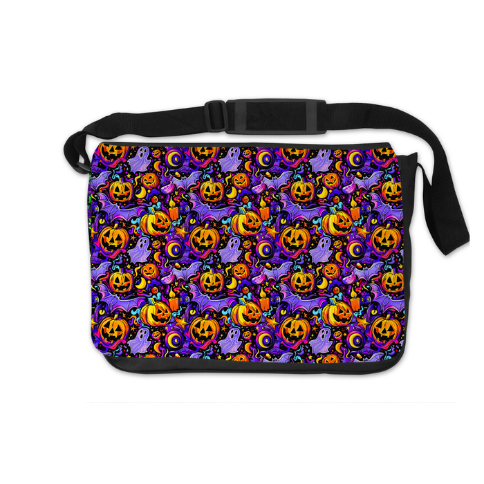 SPOOKY JACK O LATERN MESSENGER BAG
