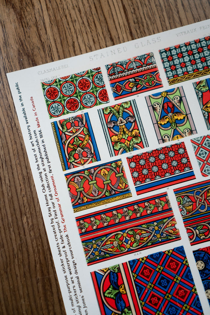 Stained Glass Ornament Mega Sticker Sheet