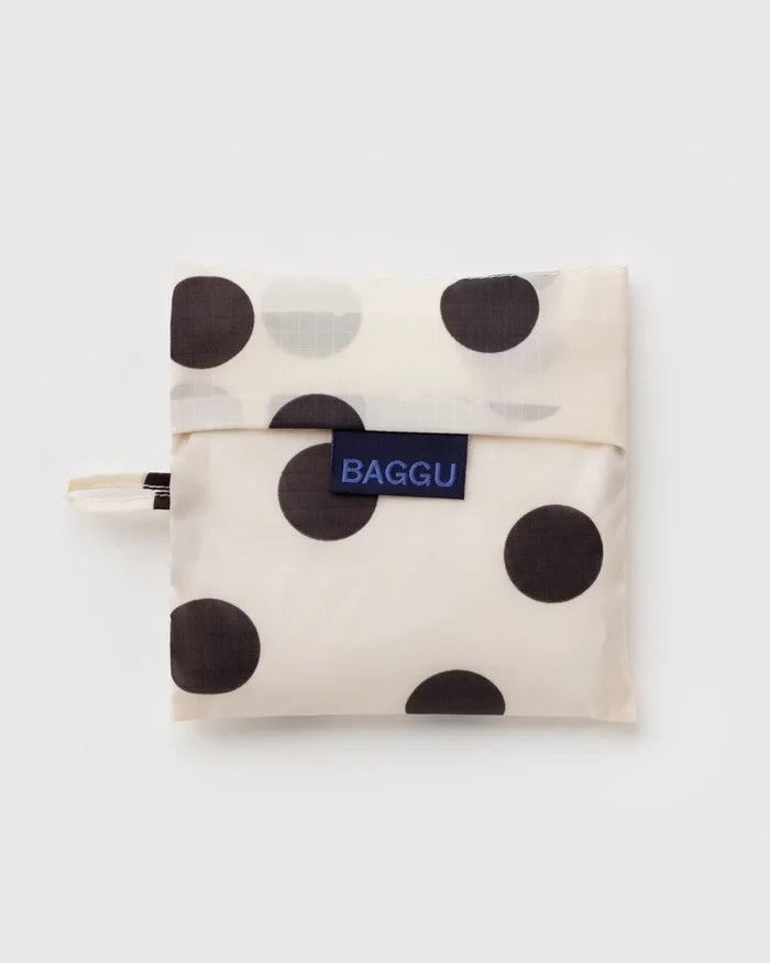 STANDARD BAGGU - CREAM AND BLACK POLKA DOT