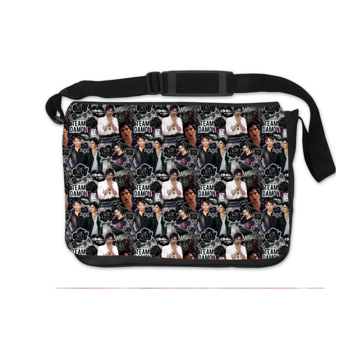 TEAM DAMON BLACK MESSENGER BAG