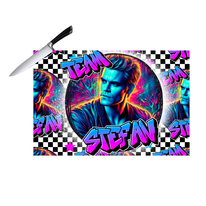 TEAM STEFAN NEON CUTTING BOARD
