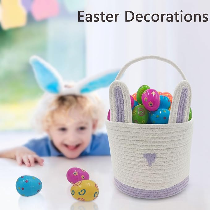 Woven Bunny Easter Basket Any Colors