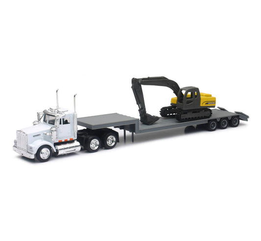 1/43 Kenworth W900 W/Lowboy Trailer