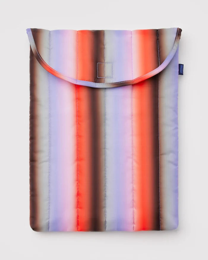 16" PUFFY LAPTOP SLEEVE - GRADIENT STRIPE