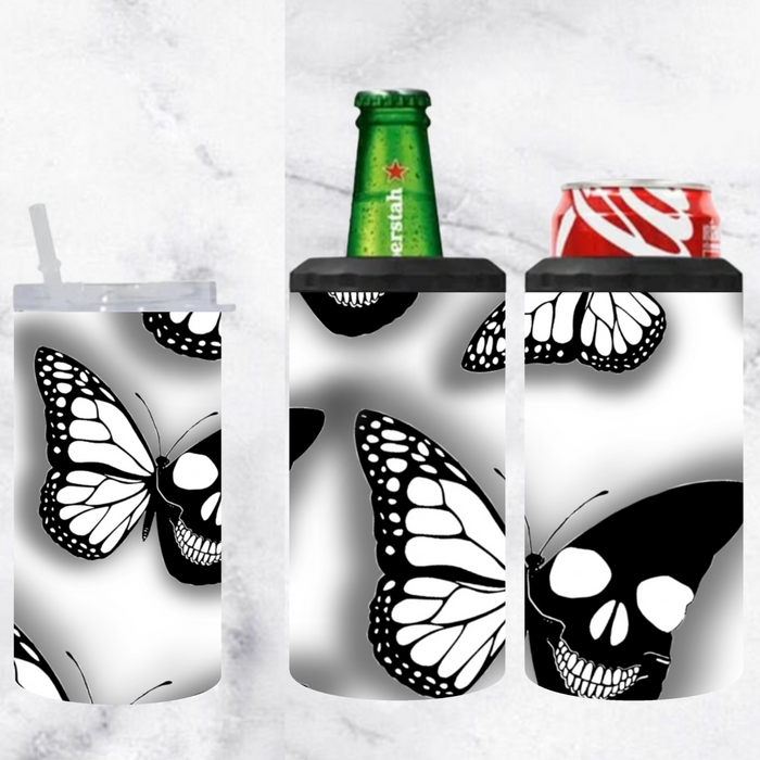 3 in 1 tumbler  BUTTERFLY SKULLS