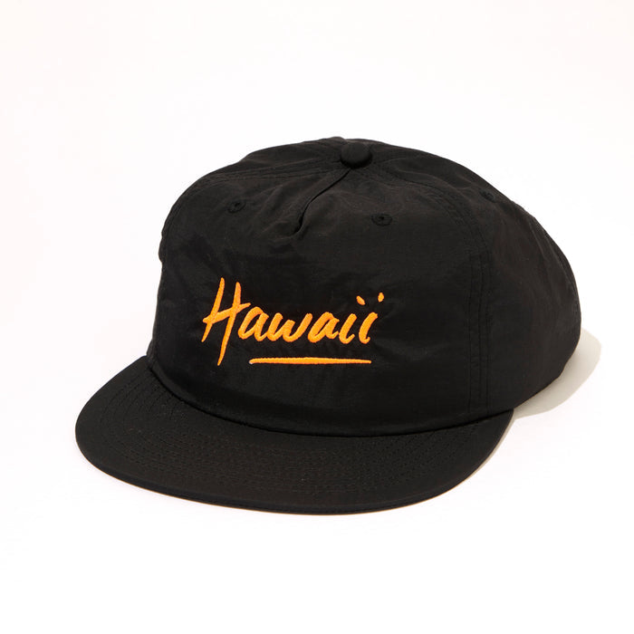80's Hawaii Nylon Snapback - Black