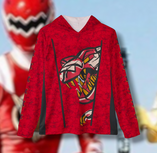 Abaranger Bakuryuu Hoodie (Full Print) Lightweight, Breathable, workout, pull over, fitness Hoodie Super Sentai Custom