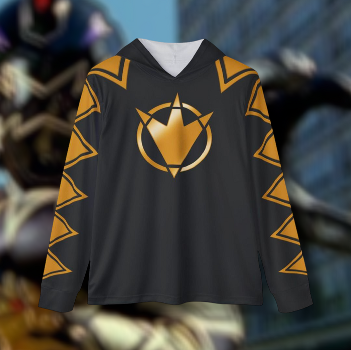 Abaranger Black Hoodie (Full Print) Lightweight, Breathable, workout, pull over, fitness Hoodie Super Sentai Custom