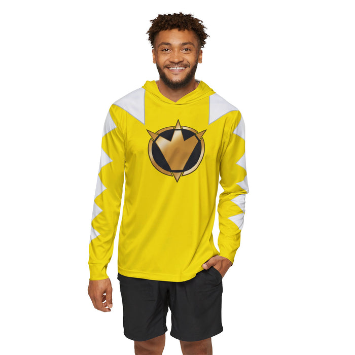 Abaranger Yellow Hoodie (Full Print) Lightweight, Breathable, workout, pull over, fitness Hoodie Super Sentai Custom