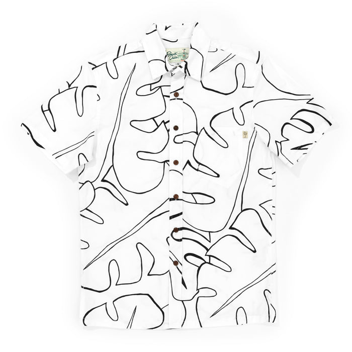 Abstract Monstera White & Black