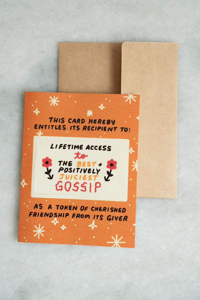 Access to Gossip - Punch-Out Novelty Card