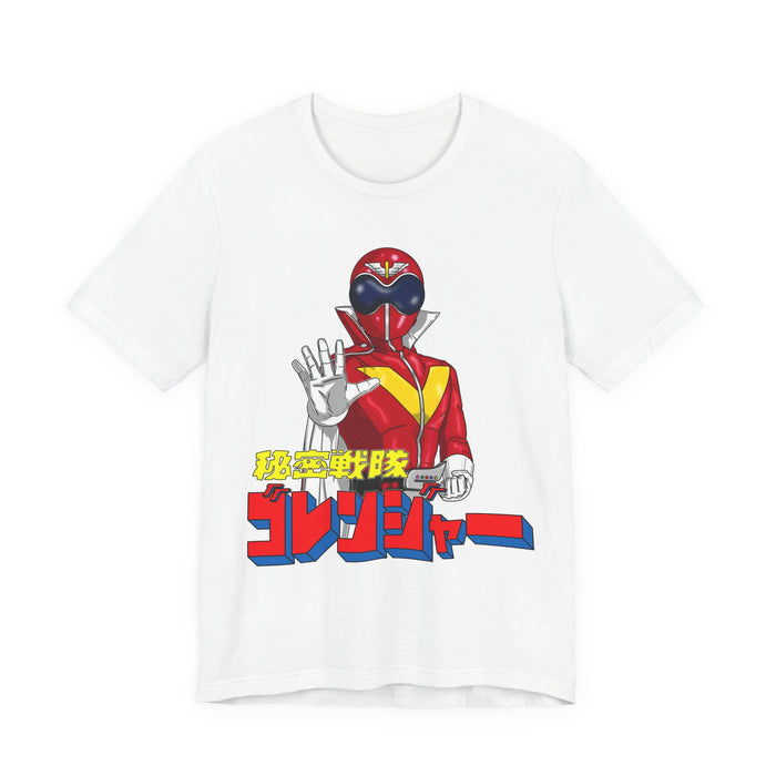 Akarenger Tee Super Sentai T Shirt Custom Graphic Art Cosplay Shirts Rangers Retro Vintage 90s