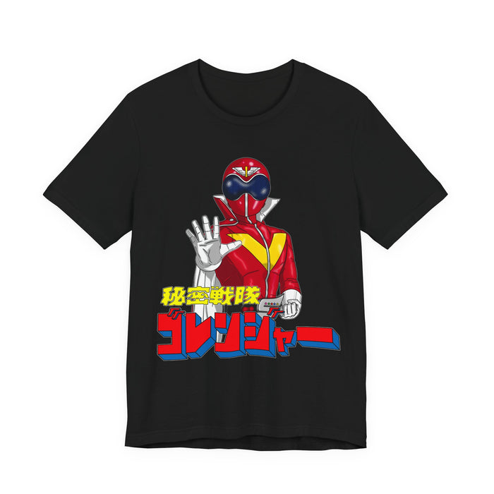 Akarenger Tee Super Sentai T Shirt Custom Graphic Art Cosplay Shirts Rangers Retro Vintage 90s