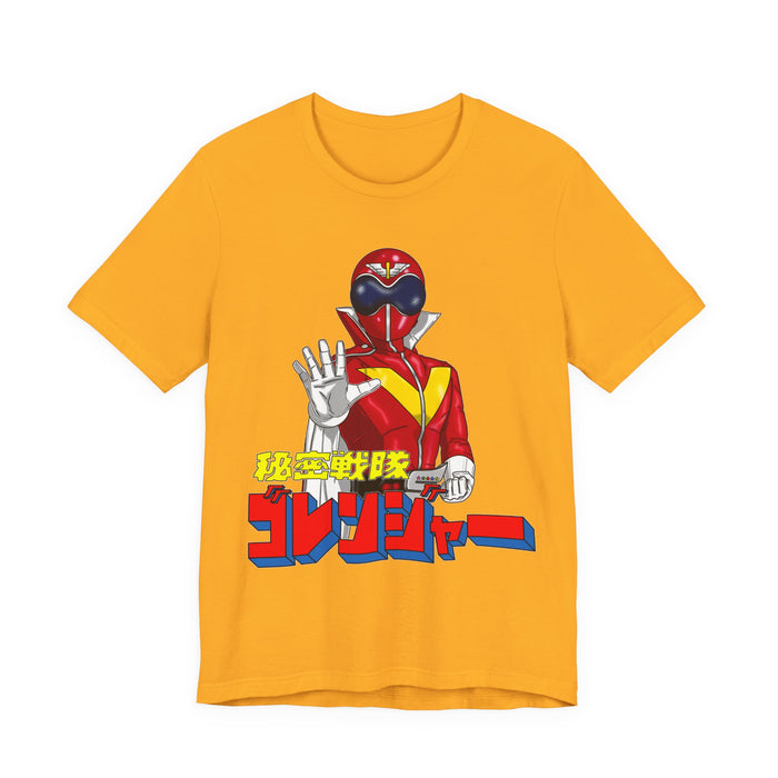 Akarenger Tee Super Sentai T Shirt Custom Graphic Art Cosplay Shirts Rangers Retro Vintage 90s