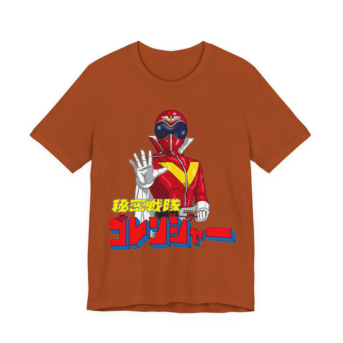 Akarenger Tee Super Sentai T Shirt Custom Graphic Art Cosplay Shirts Rangers Retro Vintage 90s