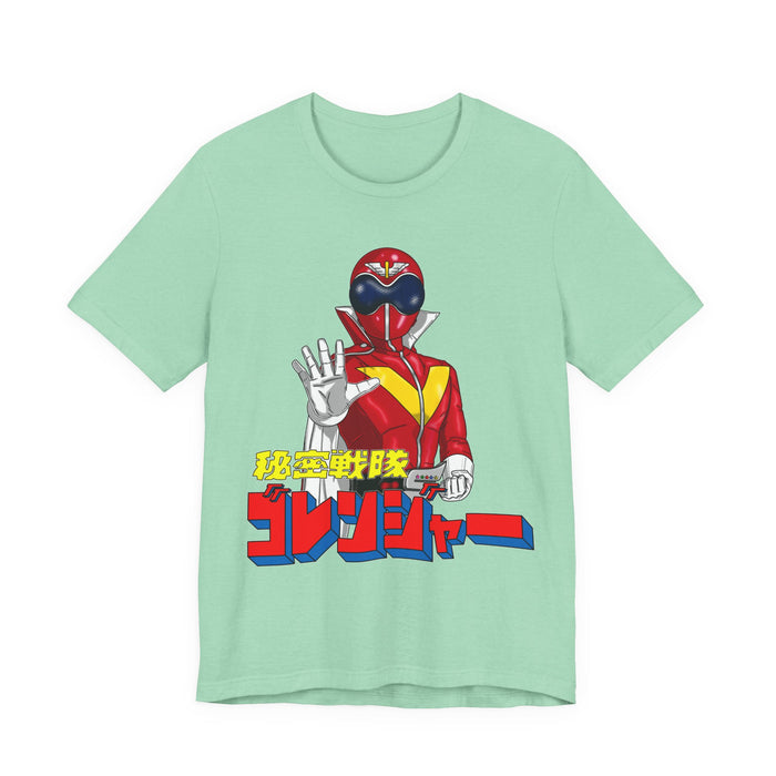 Akarenger Tee Super Sentai T Shirt Custom Graphic Art Cosplay Shirts Rangers Retro Vintage 90s
