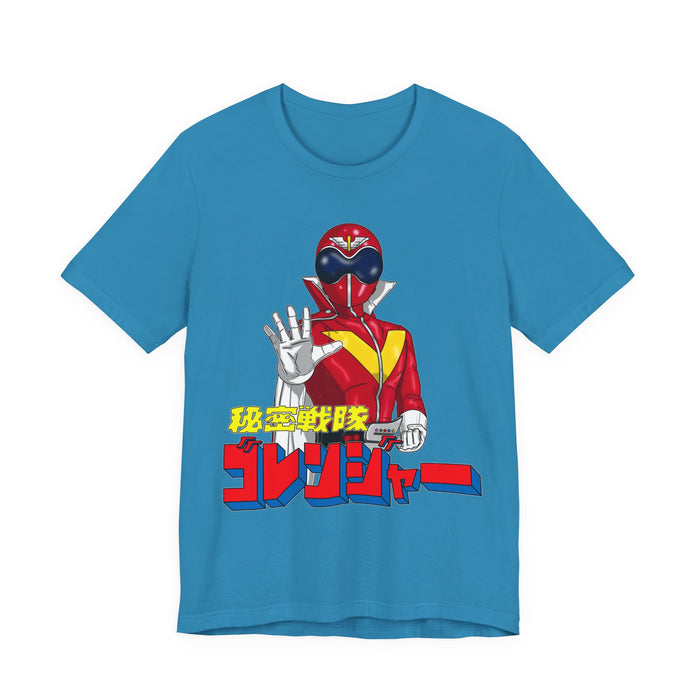 Akarenger Tee Super Sentai T Shirt Custom Graphic Art Cosplay Shirts Rangers Retro Vintage 90s