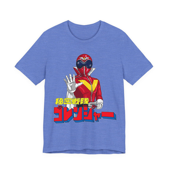 Akarenger Tee Super Sentai T Shirt Custom Graphic Art Cosplay Shirts Rangers Retro Vintage 90s