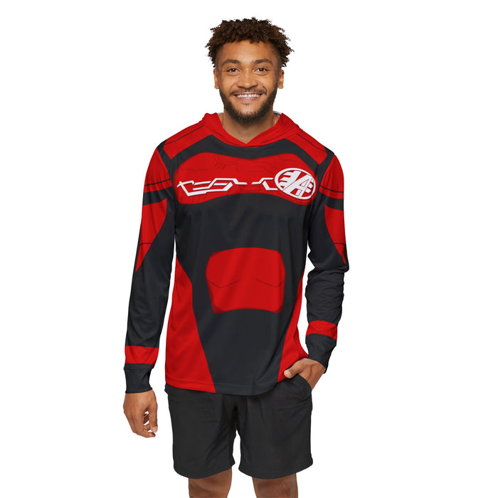 Akibaranger Red Hoodie (Full Print) Lightweight, Breathable, workout, pull over, fitness Hoodie Super Sentai Custom
