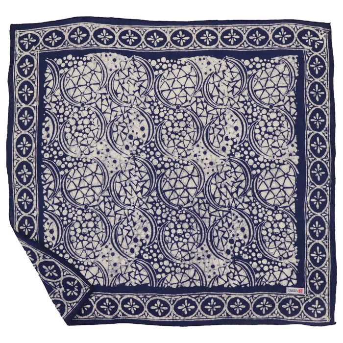 Batik Bandana - Blue Geometric