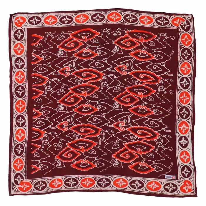Batik Bandana - Red Orange Storm