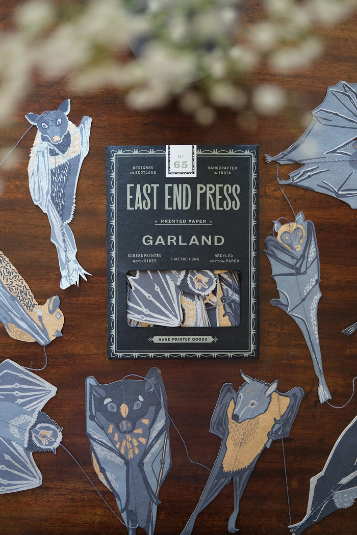 Bats Screen Printed and Sewn Garland