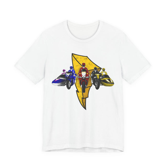 Battle Bikes Vintage Style Tee Super Sentai T Shirt Custom Graphic Art Cosplay Shirts Rangers Retro Vintage 90s