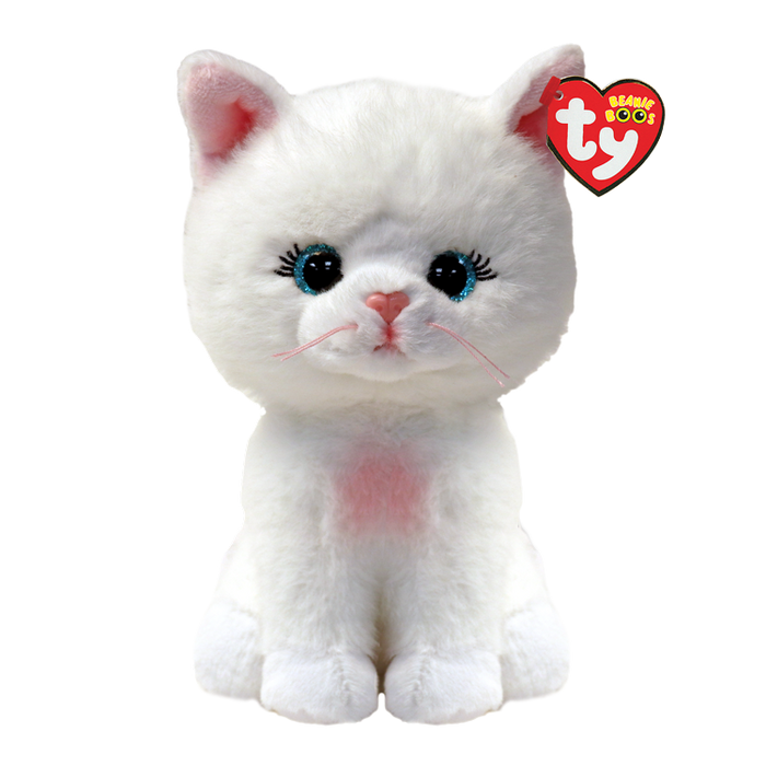 Beanie Boo Amelia White Cat Small
