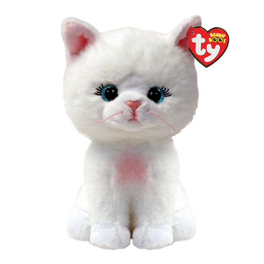Beanie Boo Amelia White Cat Small