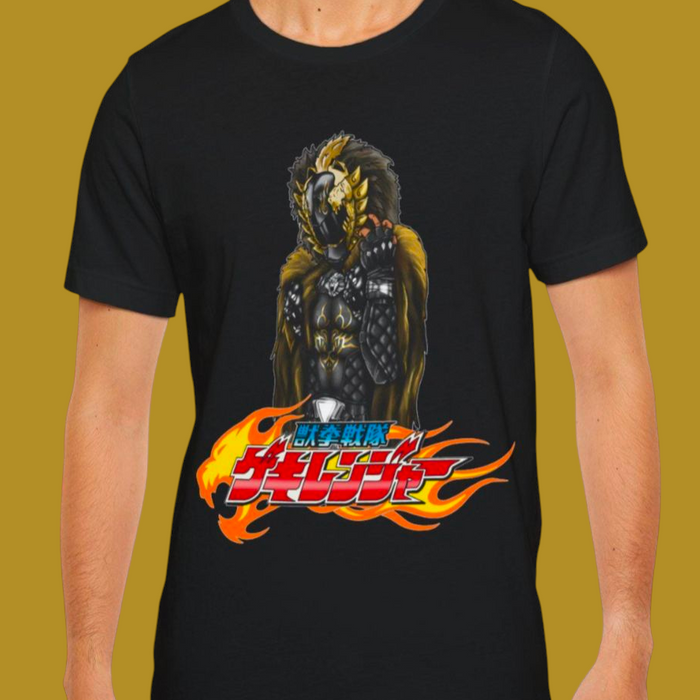 Black Lion Rio Tee Super Sentai T Shirt Custom Graphic Art Cosplay Shirts  Retro Vintage 90s