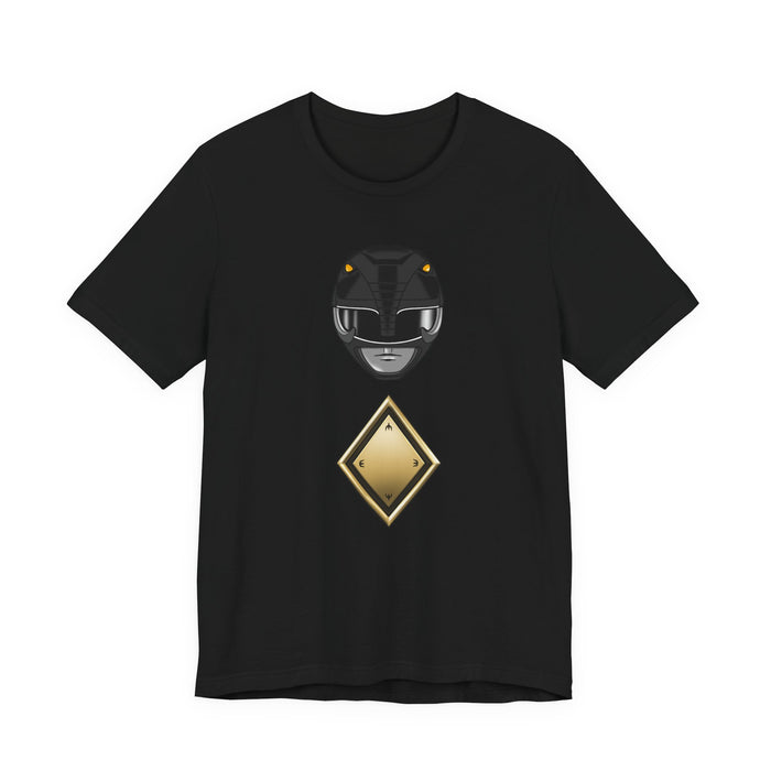 Black Shield Tee Super Sentai T Shirt Custom Graphic Art Cosplay Shirts Rangers Retro Vintage 90s
