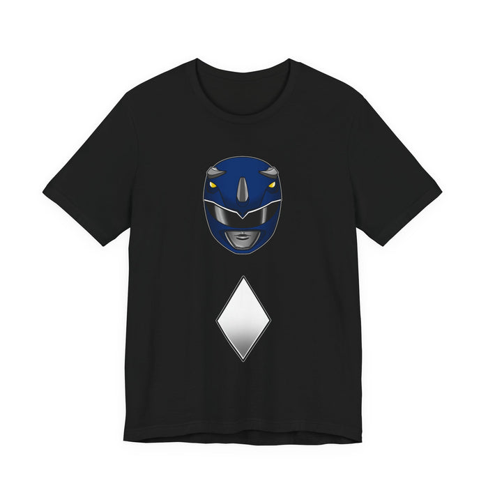 Blue Helmet Tee Super Sentai T Shirt Custom Graphic Art Cosplay Shirts Rangers Retro Vintage 90s
