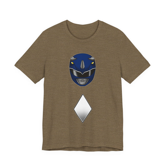 Blue Helmet Tee Super Sentai T Shirt Custom Graphic Art Cosplay Shirts Rangers Retro Vintage 90s